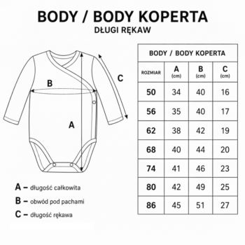MUSIC Body długi rękaw 56/74